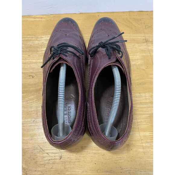 DAPPER SHOES CO. Genuine Leather Handcrafted Classic Burgundy Loafer Sz 9 - Picture 6 of 11